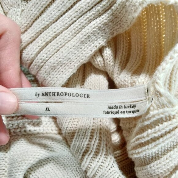 By Anthropologie XL Open Waters Knit Romper One Piece Beachy Boho Hippie - Picture 4 of 4